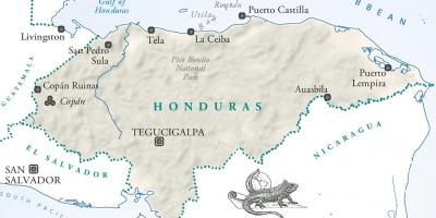แผนที่ของ honduras. kgm ฮอนดูรัส name