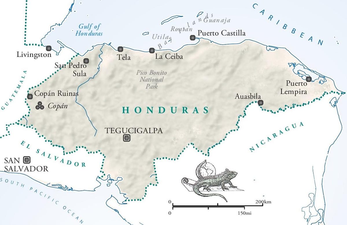 แผนที่ของ honduras. kgm ฮอนดูรัส name