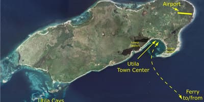 แผนที่ของ utila ฮอนดูรัส name